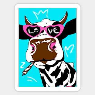 The grass was greener, the cow got higher // Sticker